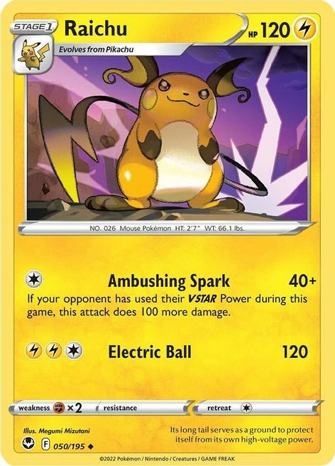 Raichu Card Front