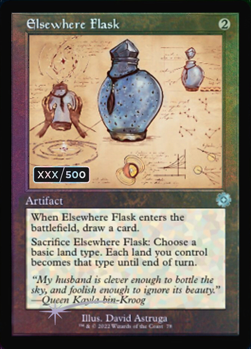 Elsewhere Flask Card Front