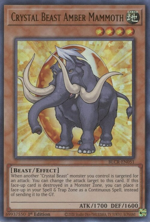 Crystal Beast Amber Mammoth Card Front