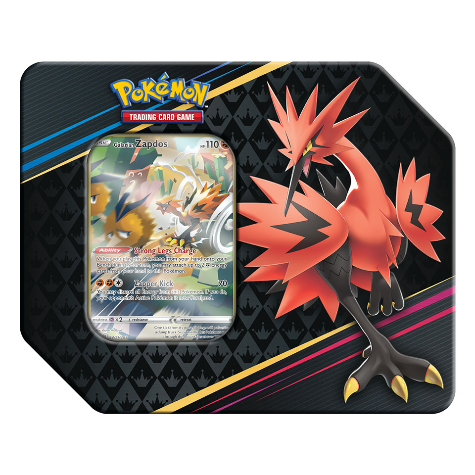 Crown Zenith: Galarian Zapdos Big Tin