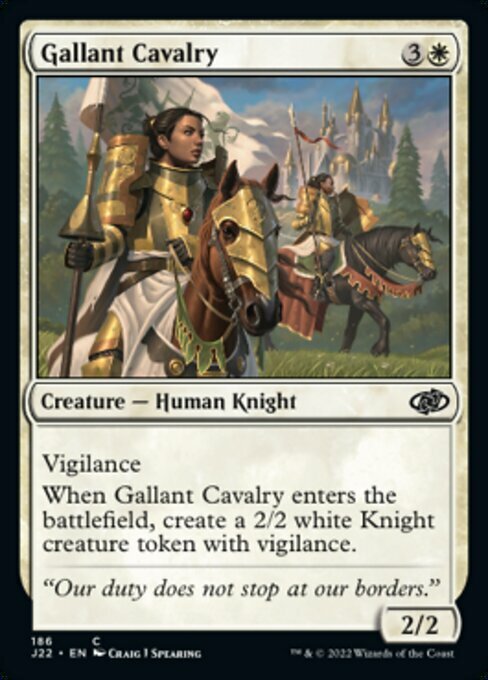 Gallant Cavalry Card Front