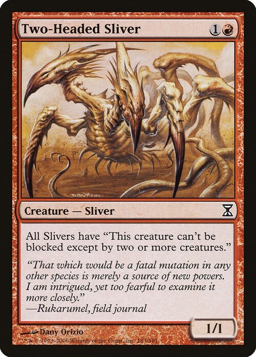 Two-Headed Sliver Card Front