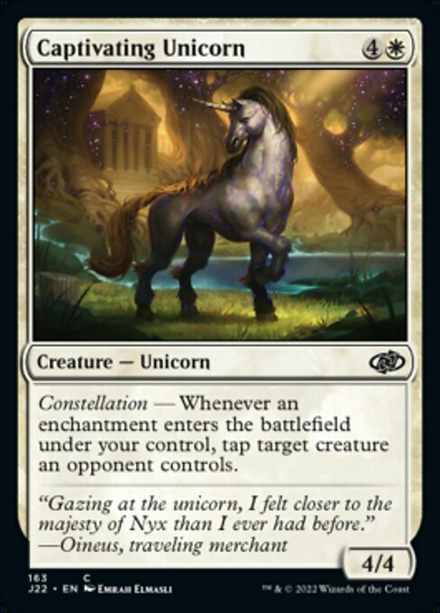 Captivating Unicorn Card Front