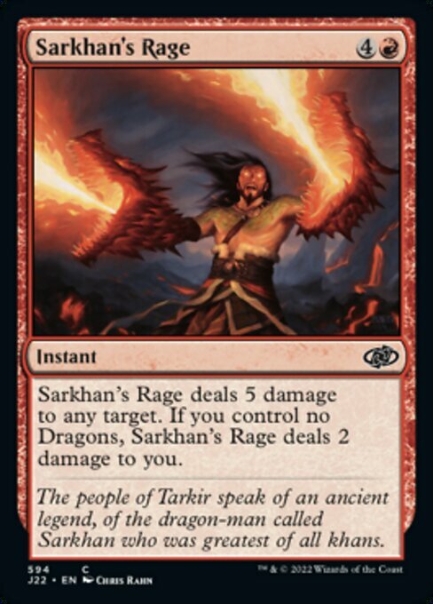 Sarkhan's Rage Card Front