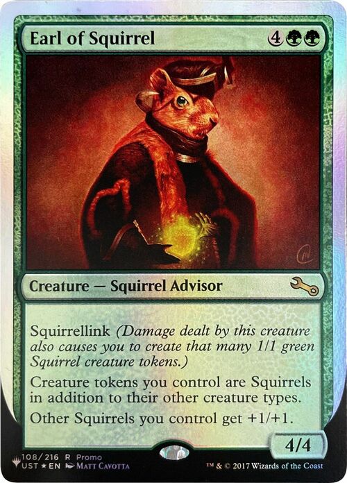 Earl of Squirrel Card Front