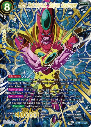 Dragon Ball Super Card purchases - Hatchyack, Saiyan Destroyer BT11-153 Secret Rare