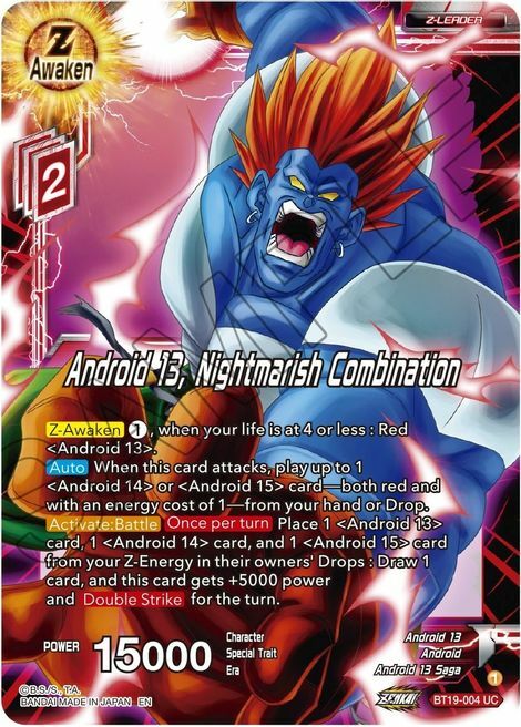 Android 13, Nightmarish Combination Card Front