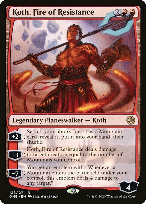 Koth, Fire of Resistance Card Front