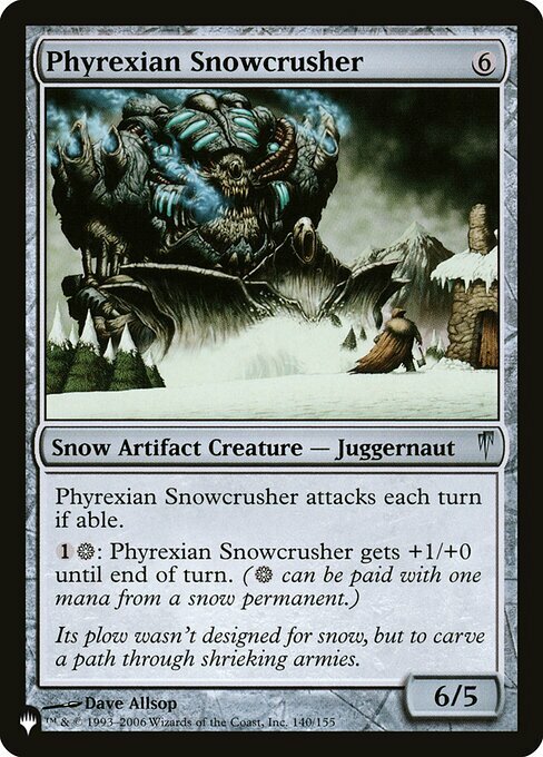 Phyrexian Snowcrusher Card Front