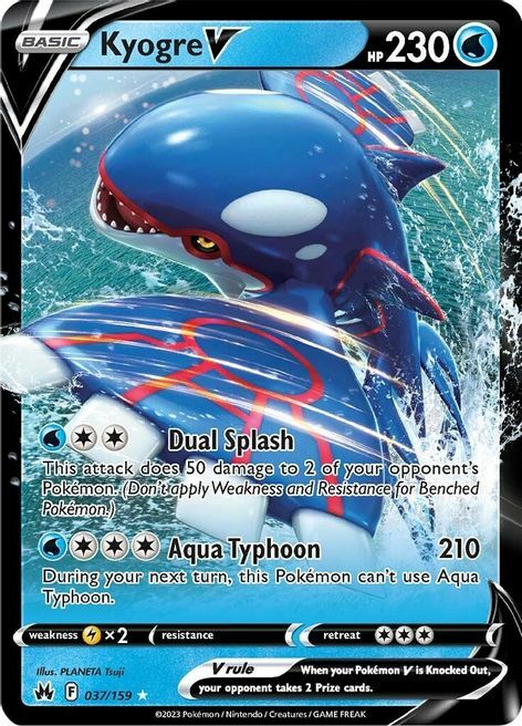 Kyogre V Card Front