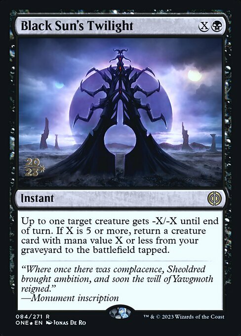 Black Sun's Twilight Card Front