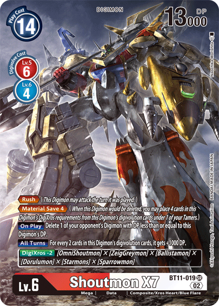 Shoutmon X7 Card Front