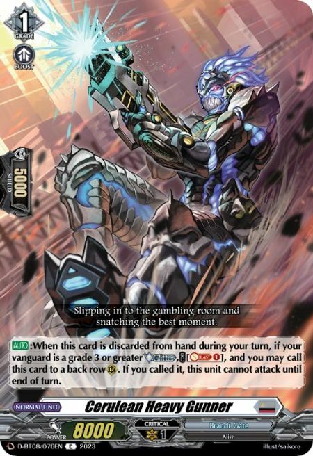 Cerulean Heavy Gunner Card Front