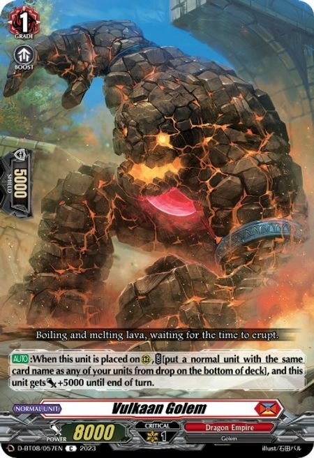 Vulkaan Golem Card Front