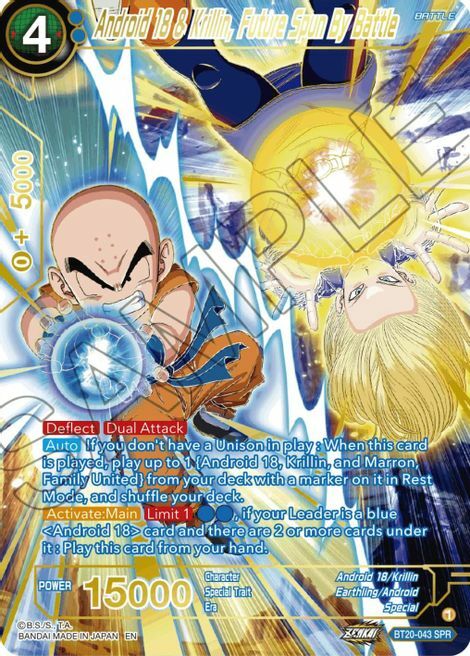 Android 18 & Krillin, Future Spun by Battle Card Front