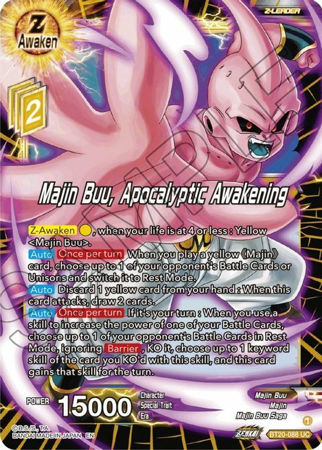 Majin Buu, Apocalyptic Awakening Card Front