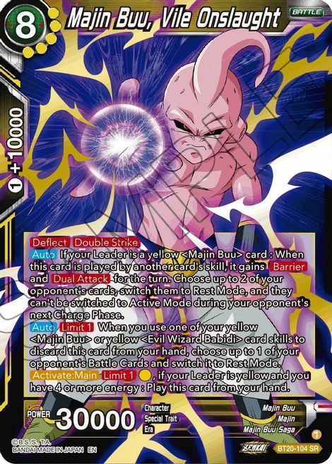 Majin Buu, Vile Onslaught Card Front