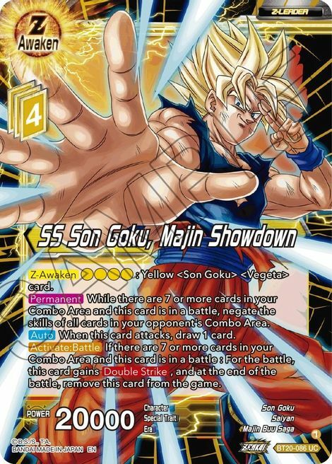 SS Son Goku, Majin Showdown Card Front