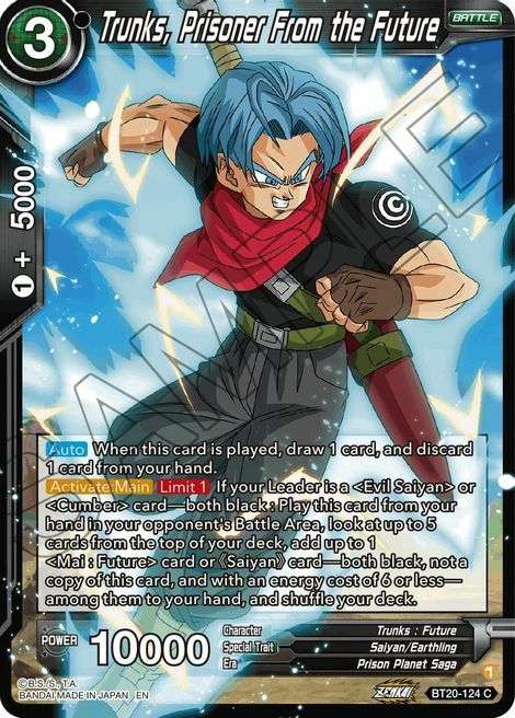 Trunks, Prisoner From the Future Card Front