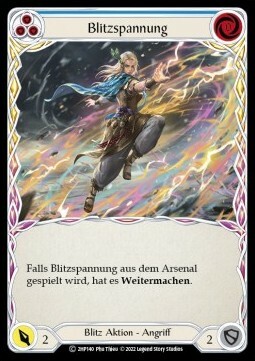 Lightning Surge - Blue Card Front