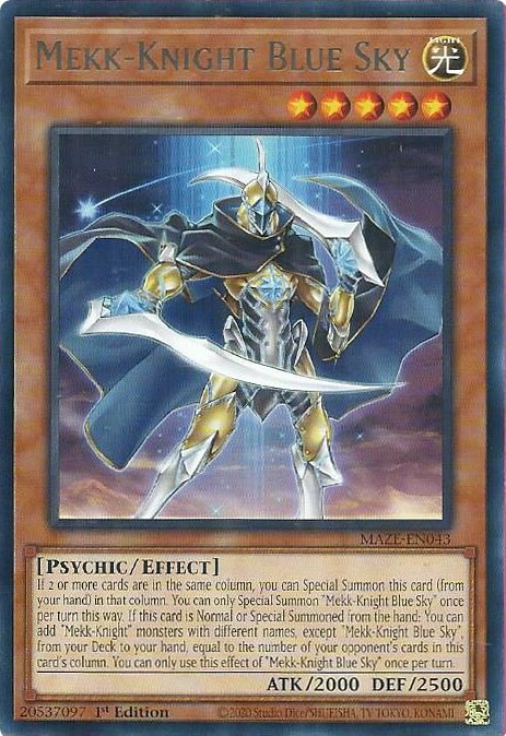 Mekk-Knight Blue Sky Card Front