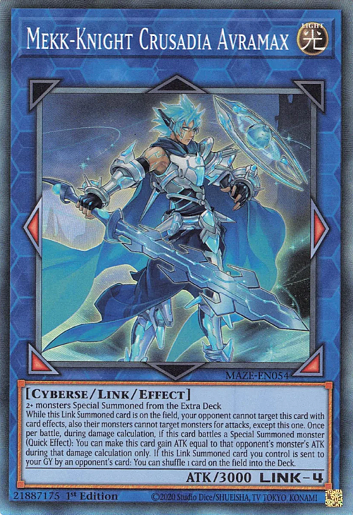 Mekk-Knight Crusadia Avramax Card Front