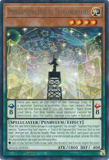 Performapal Duelist Extraordinaire Card Front