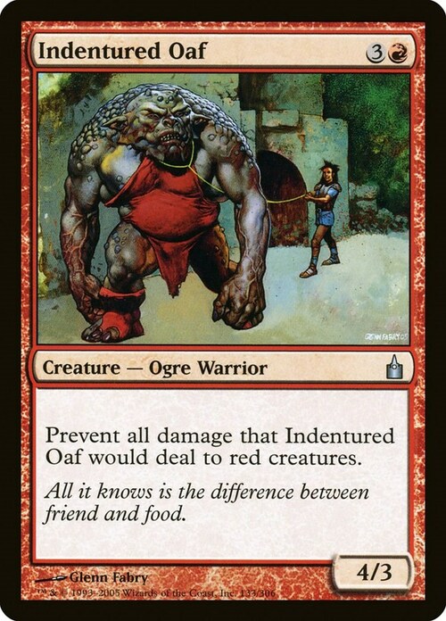 Indentured Oaf Card Front