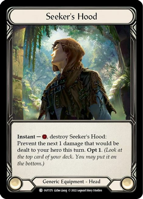 Seeker's Hood Card Front