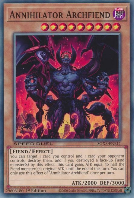 Annihilator Archfiend Card Front