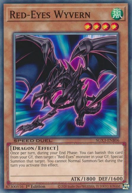 Red-Eyes Wyvern Card Front