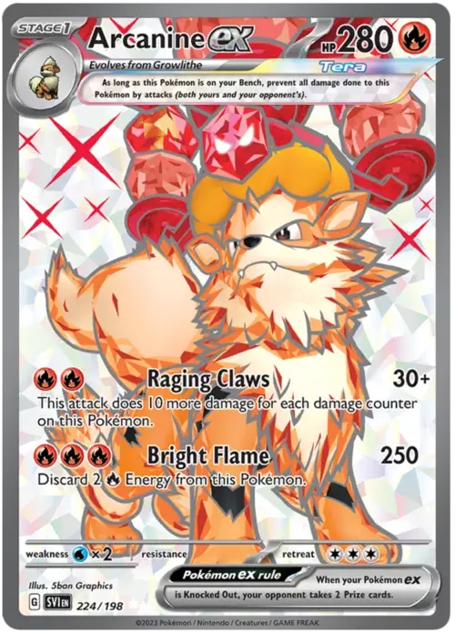 Arcanine ex Card Front