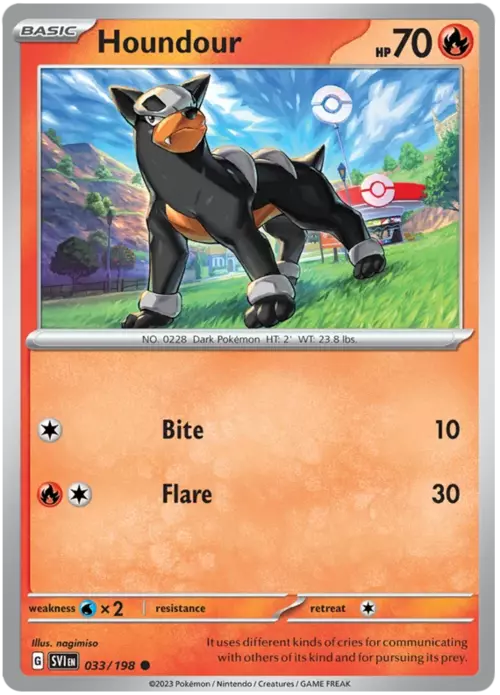 Houndour Card Front