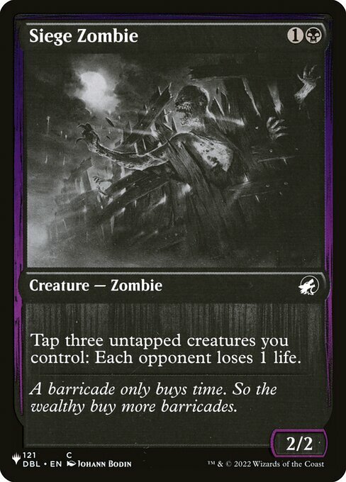 Siege Zombie Card Front