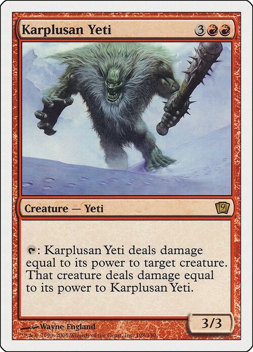 Karplusan Yeti Card Front