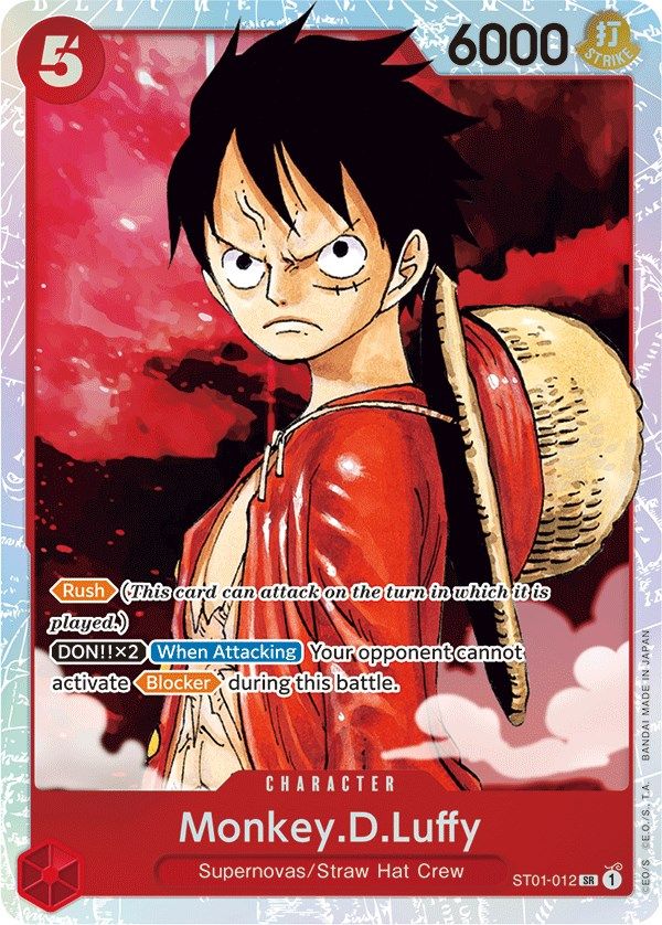 One Piece Card outlet Game Straw Hat Crew Starter Deck ST-01 English Monkey.D.Luffy Red