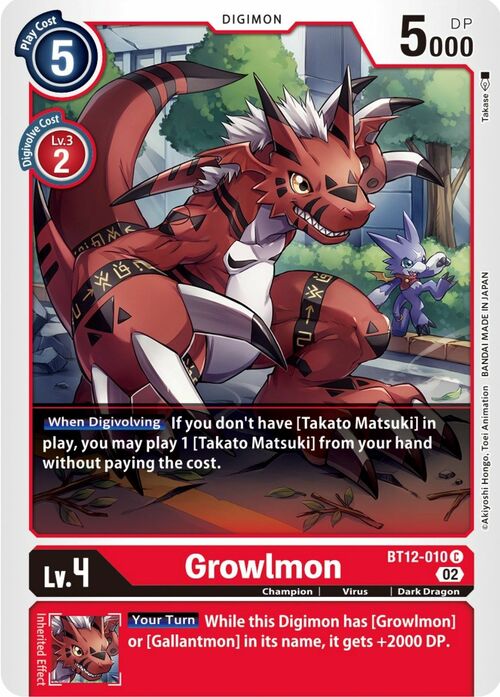 Growlmon Card Front