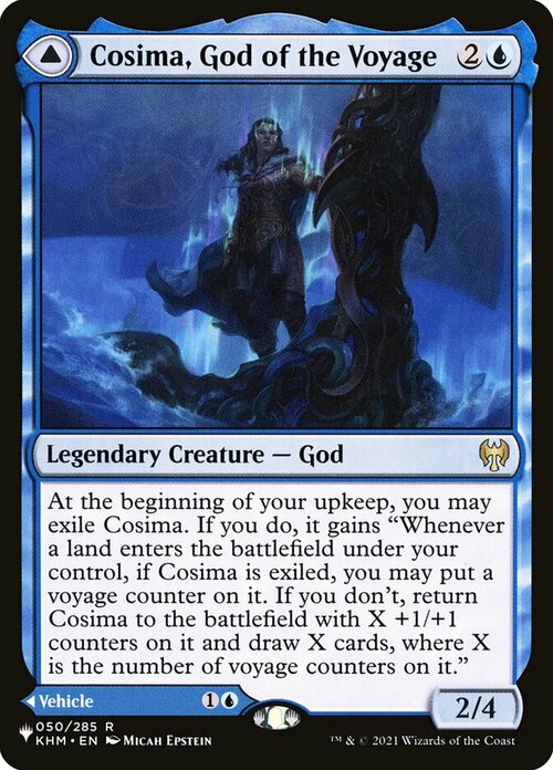 Cosima, God of the Voyage // The Omenkeel Card Front