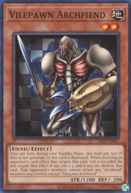 Vilepawn Archfiend Card Front