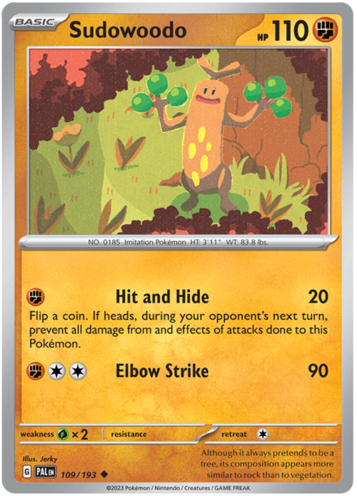 Sudowoodo Card Front