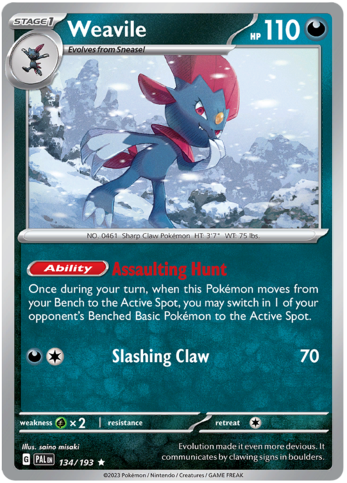 Weavile Card Front