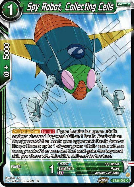 Spy Robot, Collecting Cells Card Front