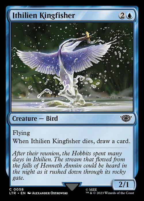 Ithilien Kingfisher Card Front