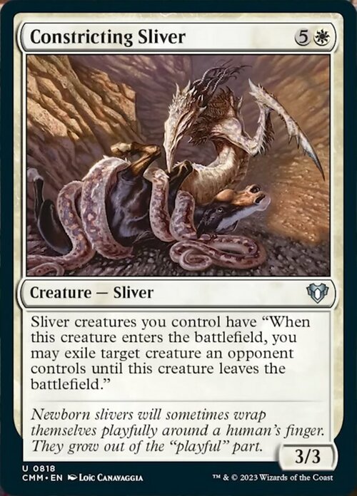 Constricting Sliver Card Front