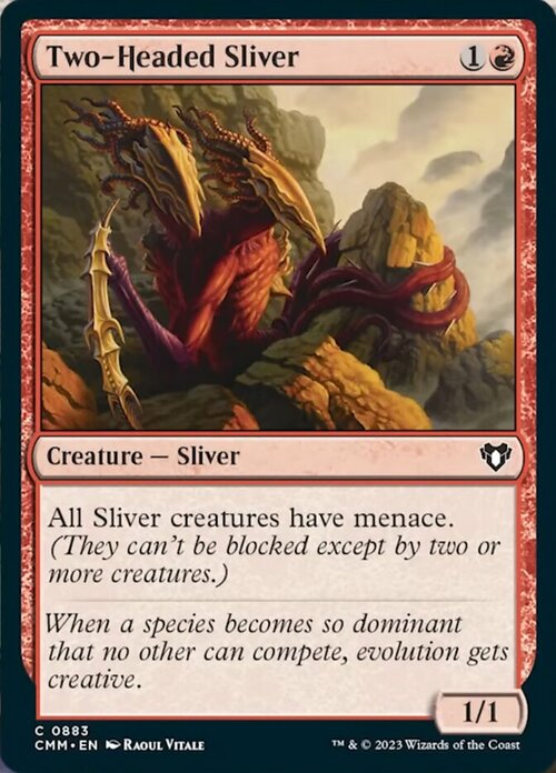 Two-Headed Sliver Card Front