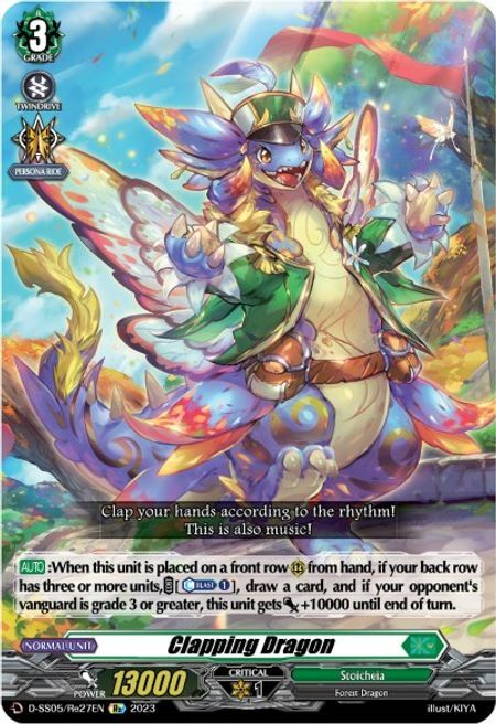 Clapping Dragon Card Front