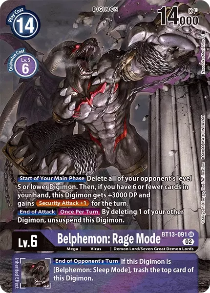 Belphemon: Rage Mode Card Front