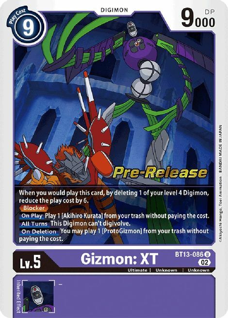 Gizmon: XT Card Front