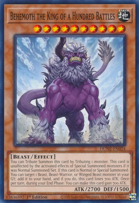 Behemoth the King of a Hundred Battles Card Front