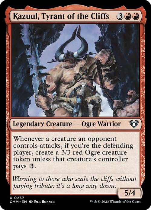 Kazuul, Tyrant of the Cliffs Card Front